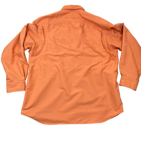 Duluth Trading Men's Shirt L Button-Up Orange Long Sleeve - Picture 2 of 8